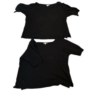 James Perse Set/2  3/4 Sleeve Tee Shirts Short Sleeve T’s 100% Cotton Shirts